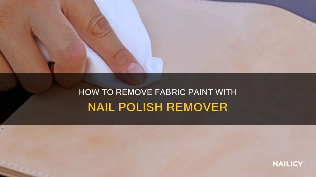 can nail polish remover remove fabric paint
