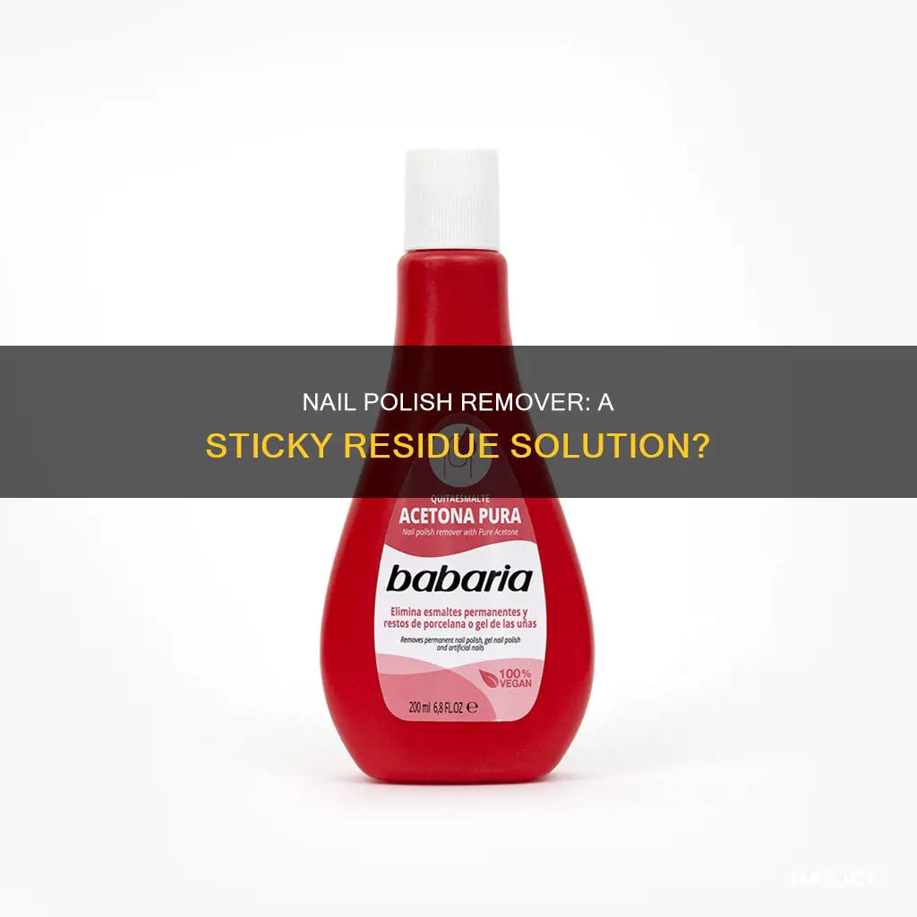 can nail polish remover remove sticky residue