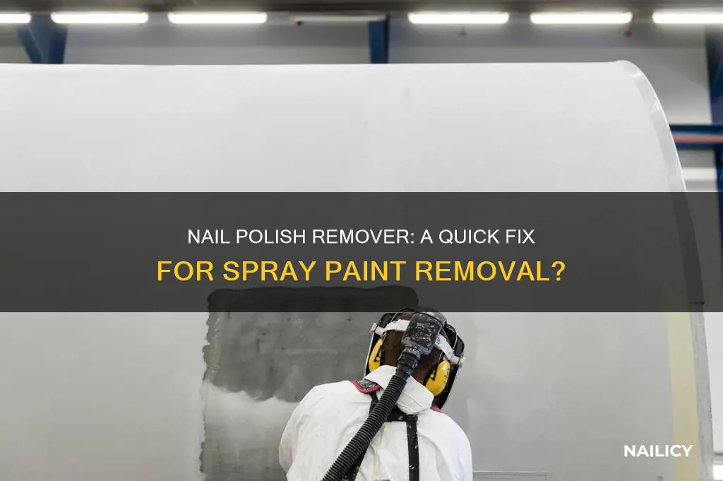 can nail polish remover take off spray paint