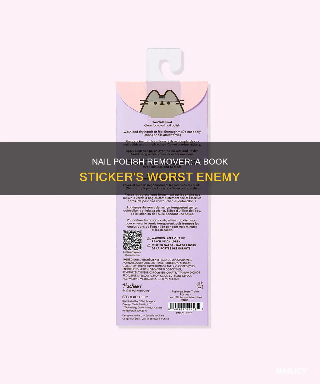 can nail polisher remove book sticker