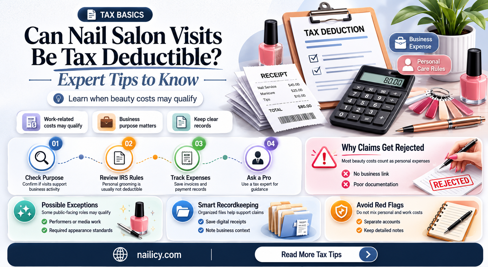 are my nail salon visits tax deductible