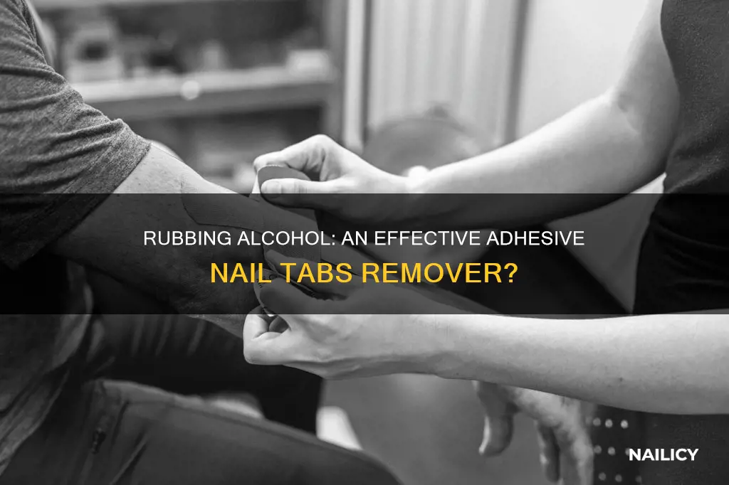 can rubbing alcohol remove adhesive nail tabs