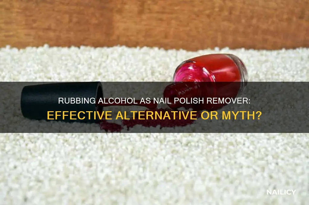 can rubbing alcohol take off nail polish