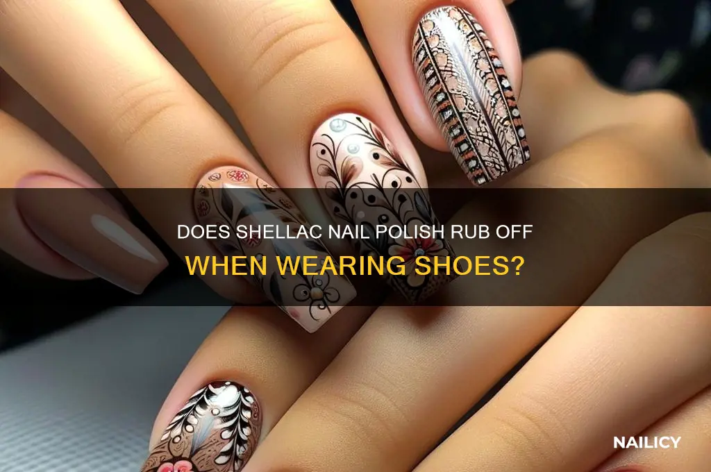 can shellac nail polish be rubbed off by shoes