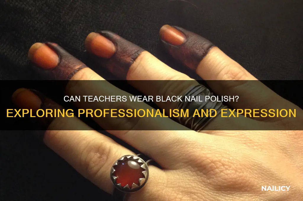 can teachers wear black nail polish