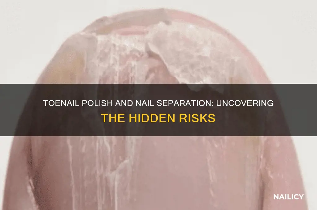 can toenail polish cause nail separation from nail bed