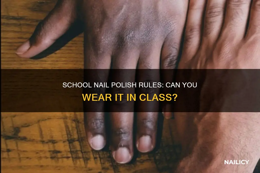 can u wear nail polish at school