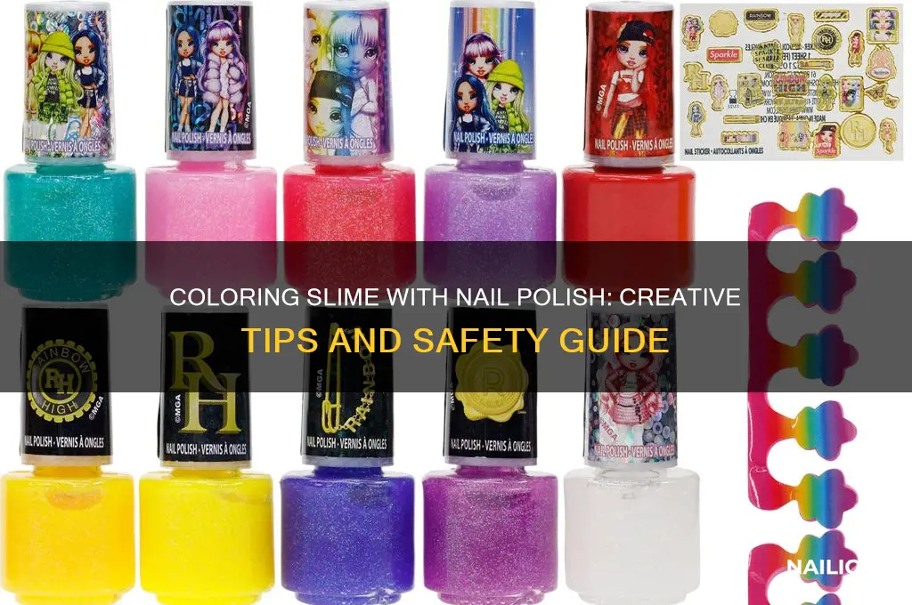 can you color slime with nail polish