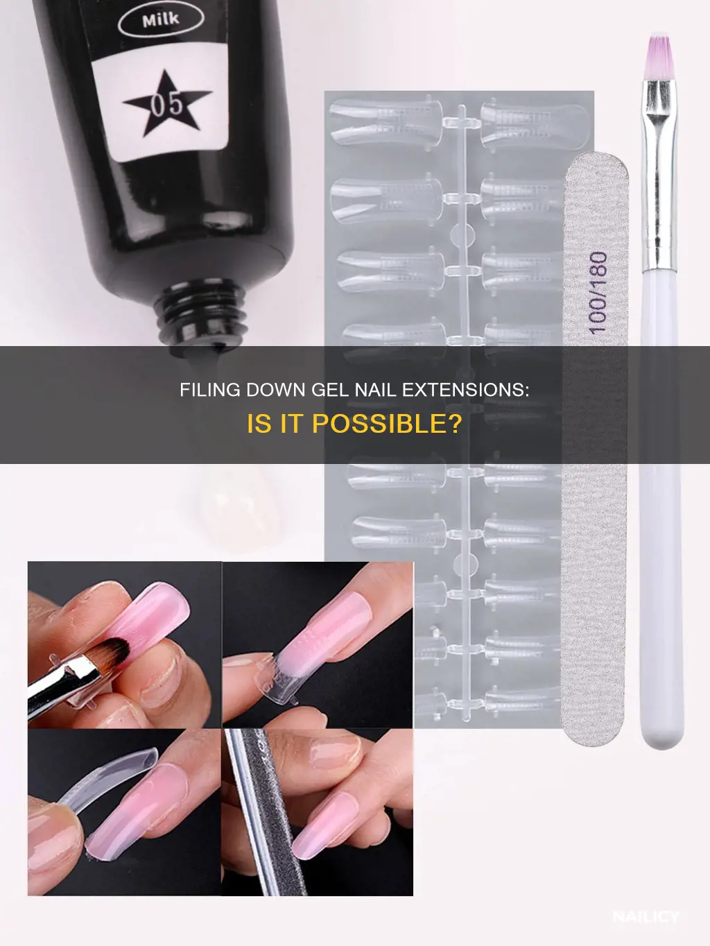 can you file down gel nail extensions