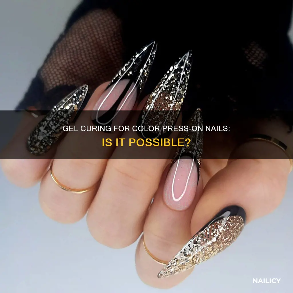 can you gel cure colored press on nails