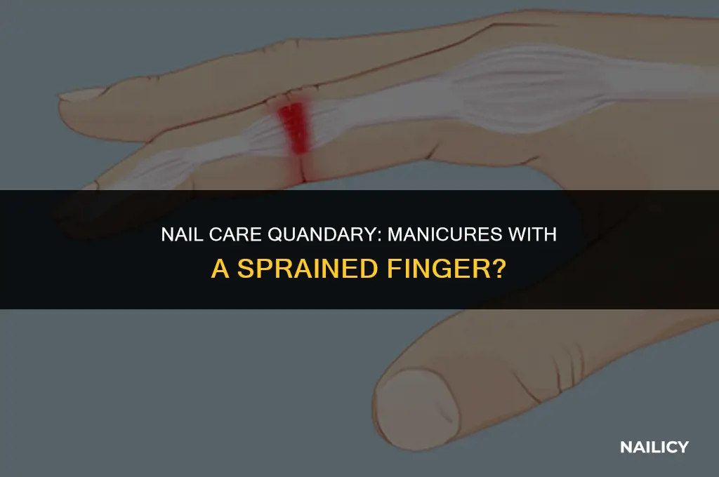 can you get yout nails done with a spanged finger