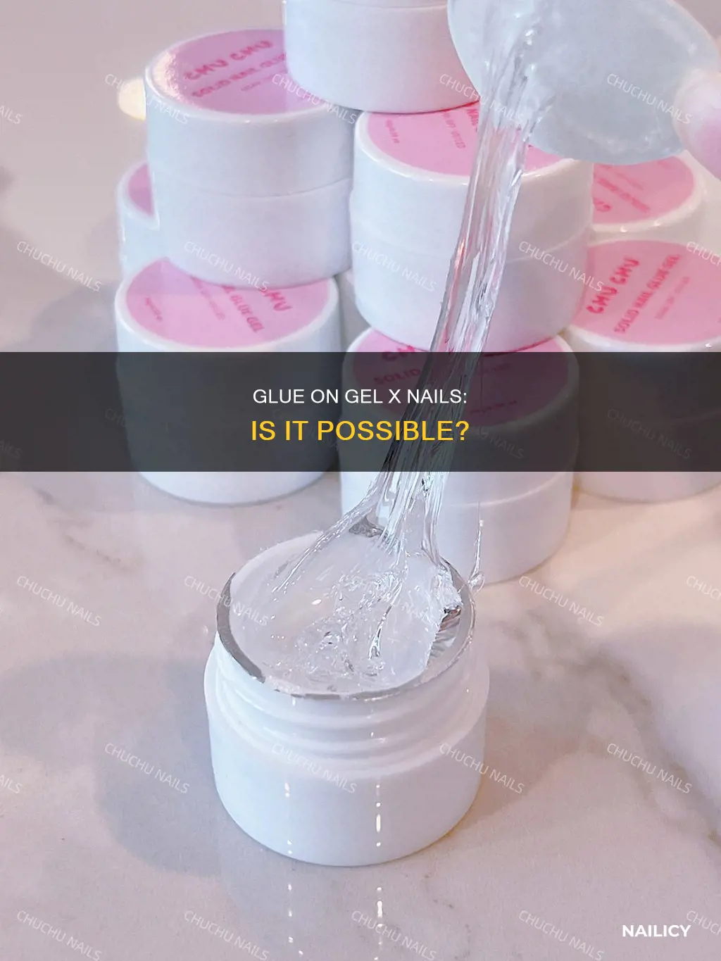 can you glue on gel x nails