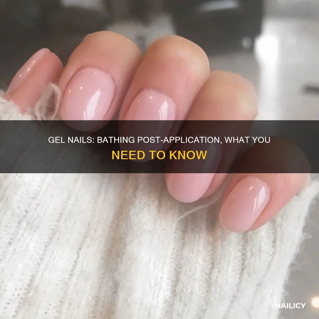 can you have a bath after gel nails