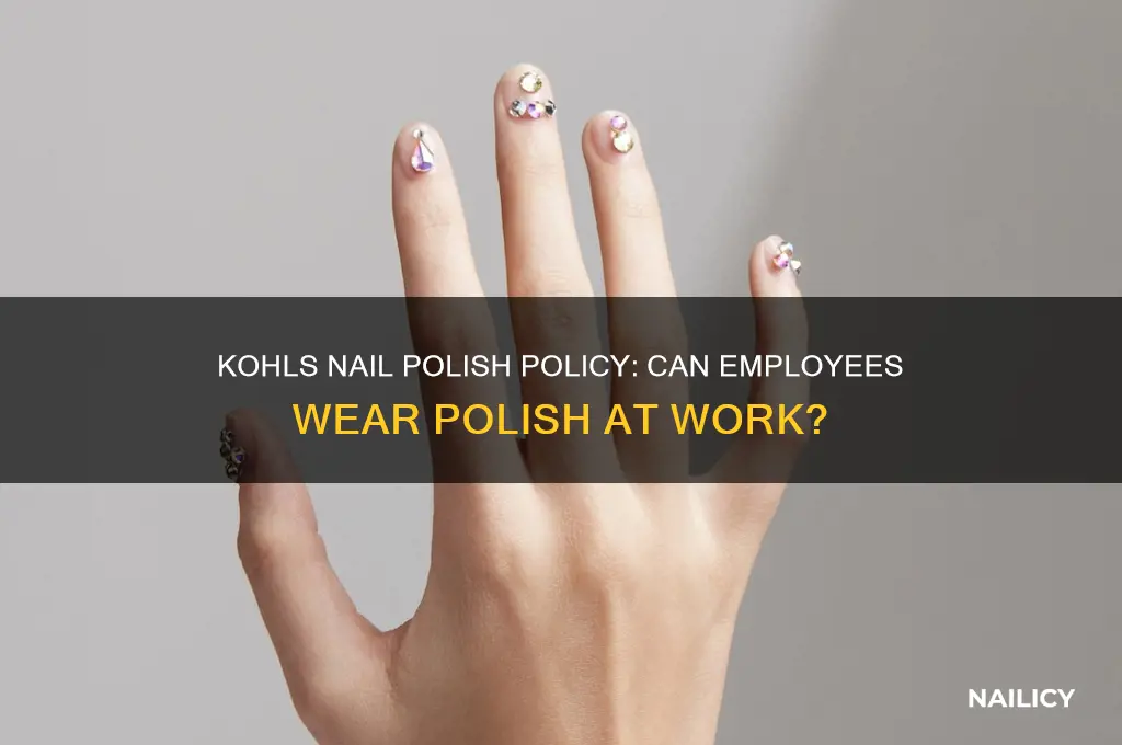 can you have nail polish while working at kohls