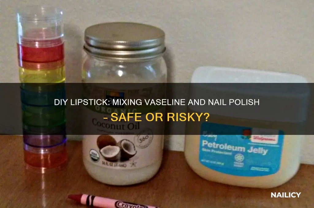 can you make lipstick with vaseline and nail polish