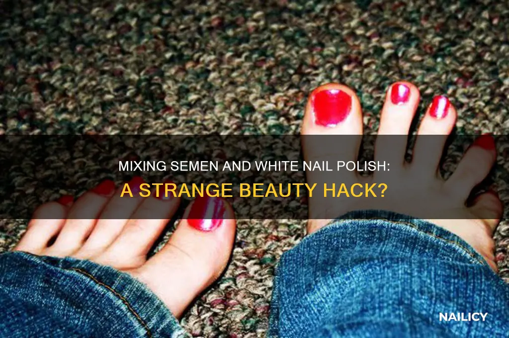 can you mix cum with white nail polish