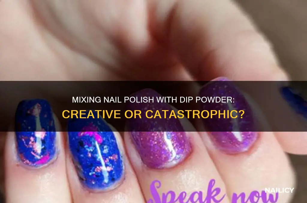 can you mix nail polish with dip powder
