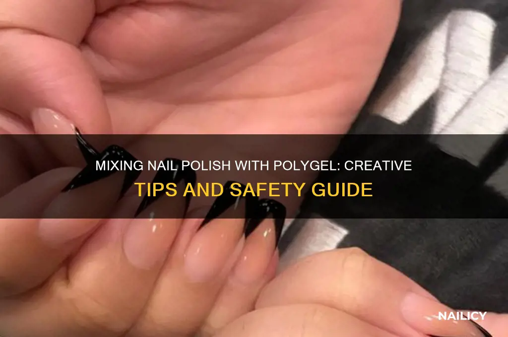can you mix nail polish with polygel