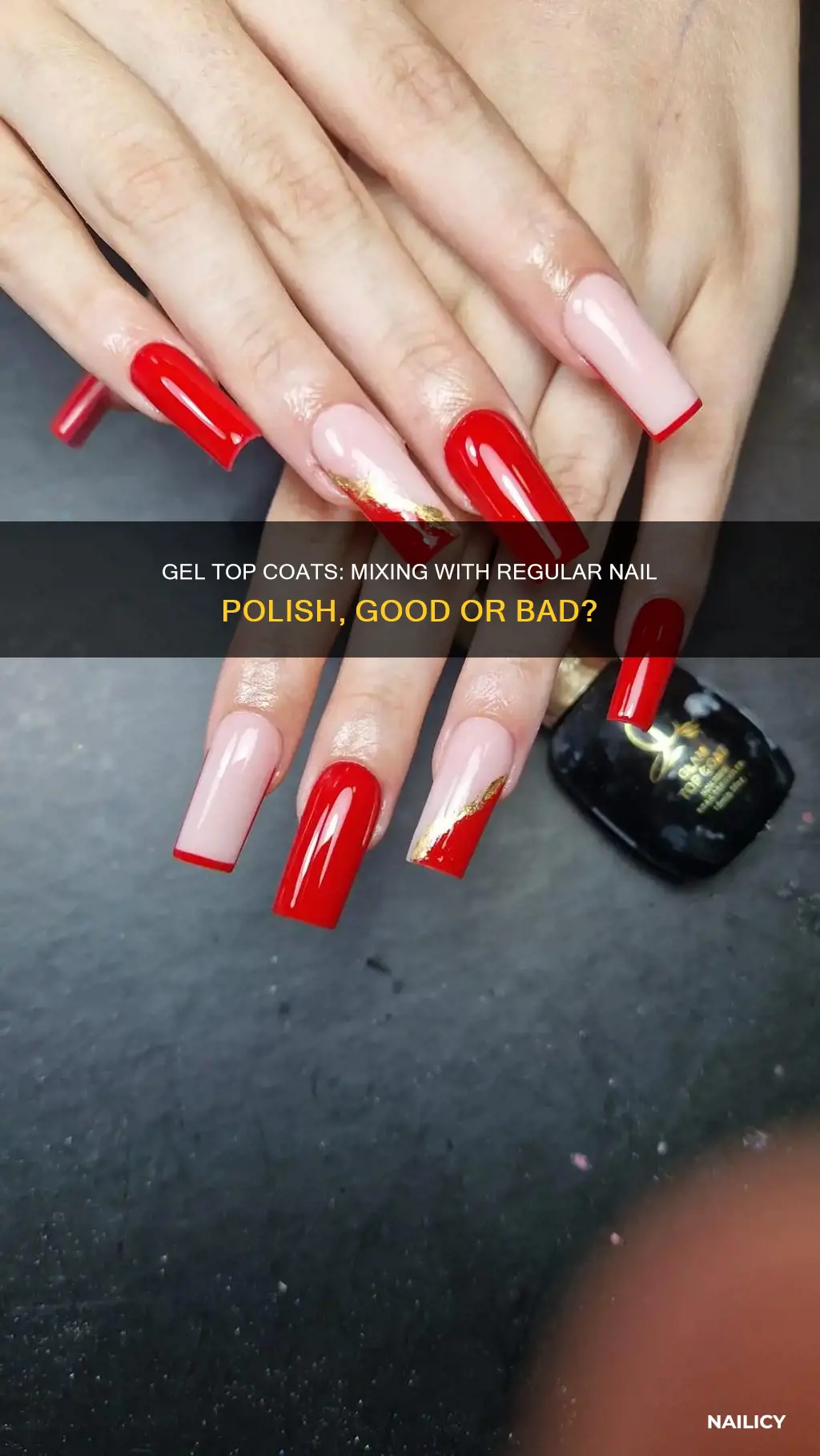 can you mix regular nail polish with gel top coat