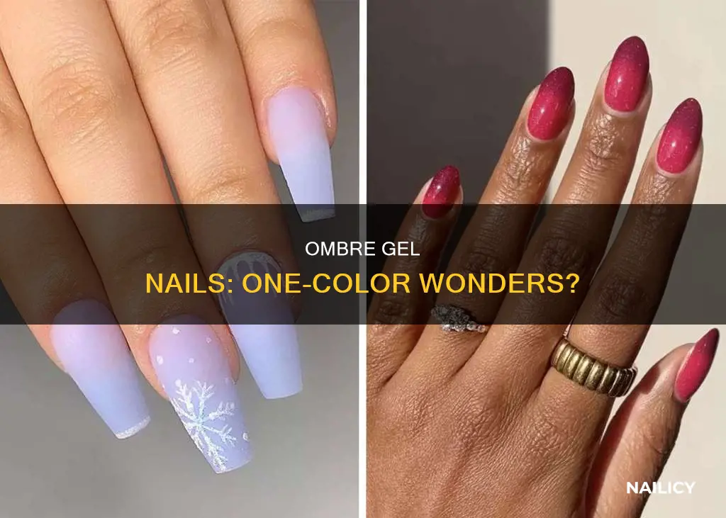 can you ombre gel nail with one color