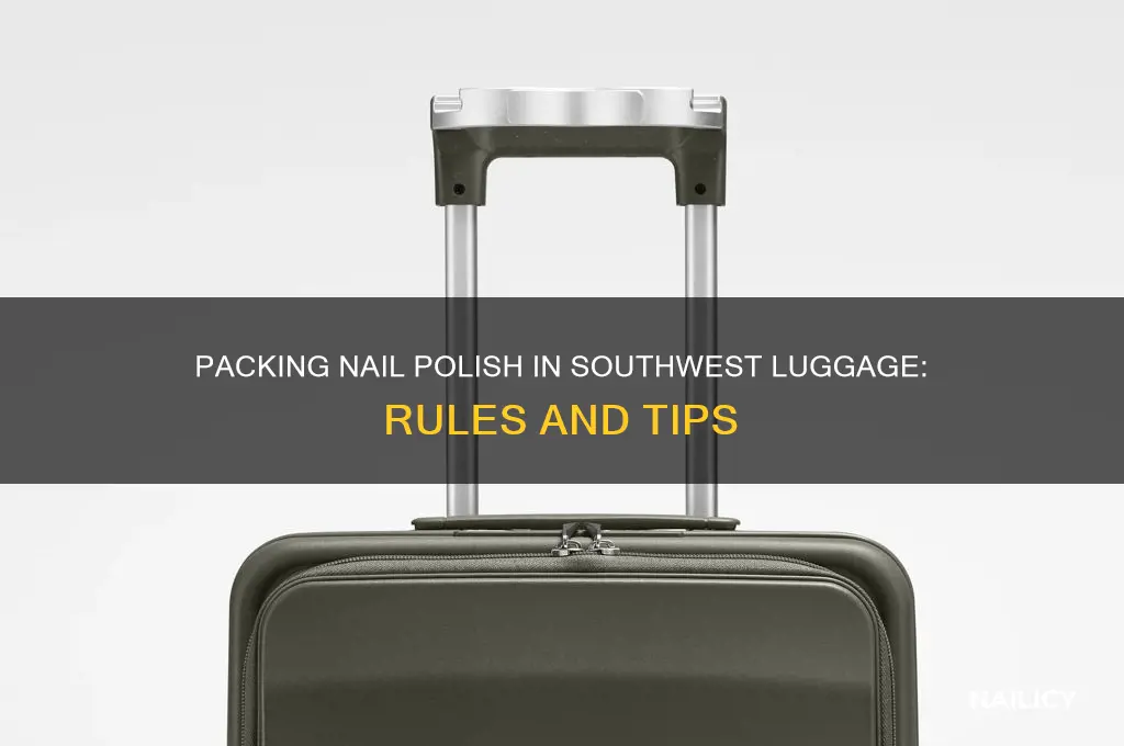 can you pack nail polish in your luggage with southwest