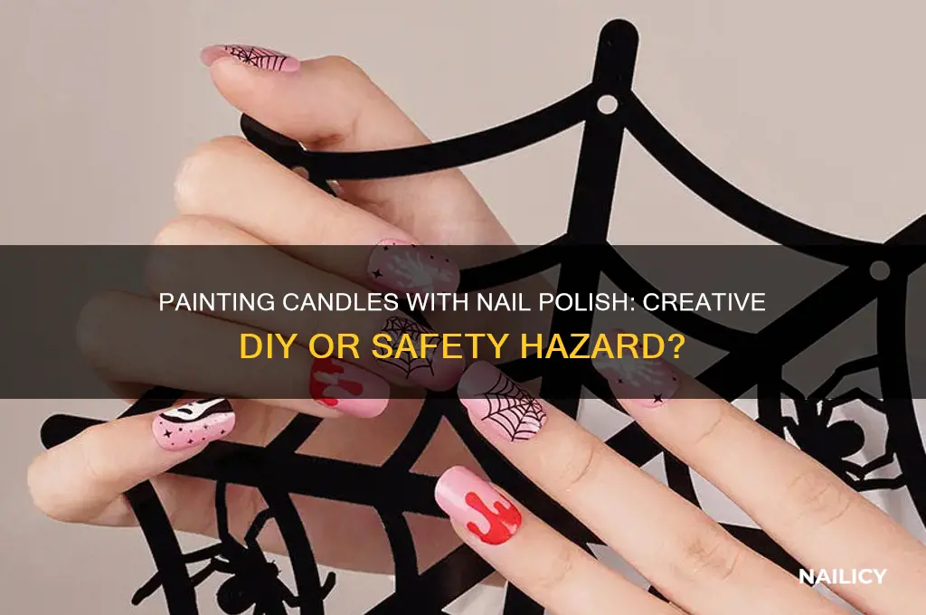 can you paint a candle with nail polish