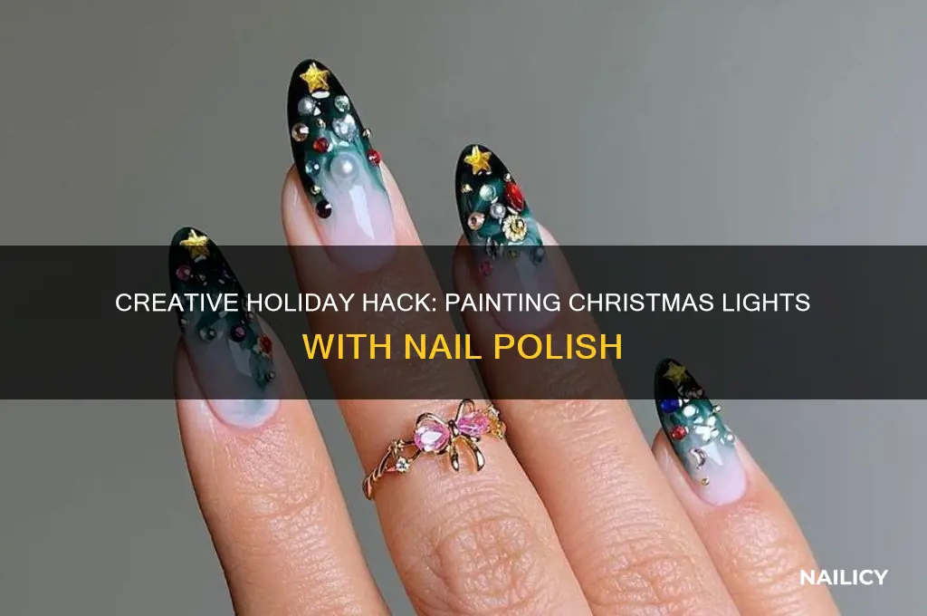 can you paint christmas lights with nail polish