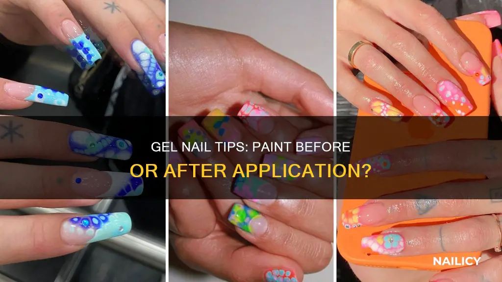 can you paint gel nail tips before applying