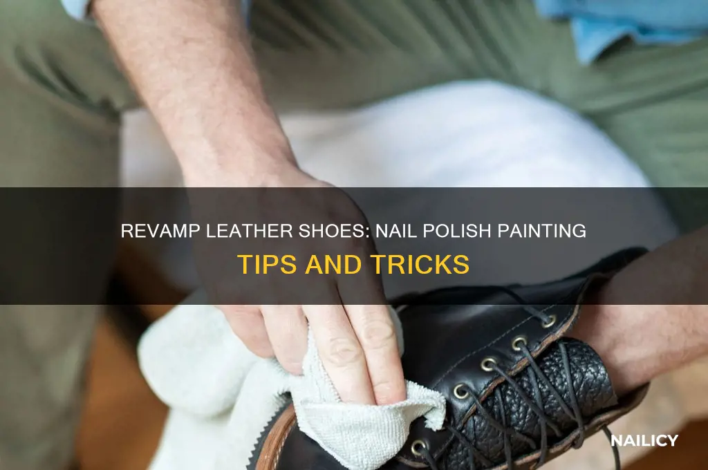 can you paint leather shoes with nail polish