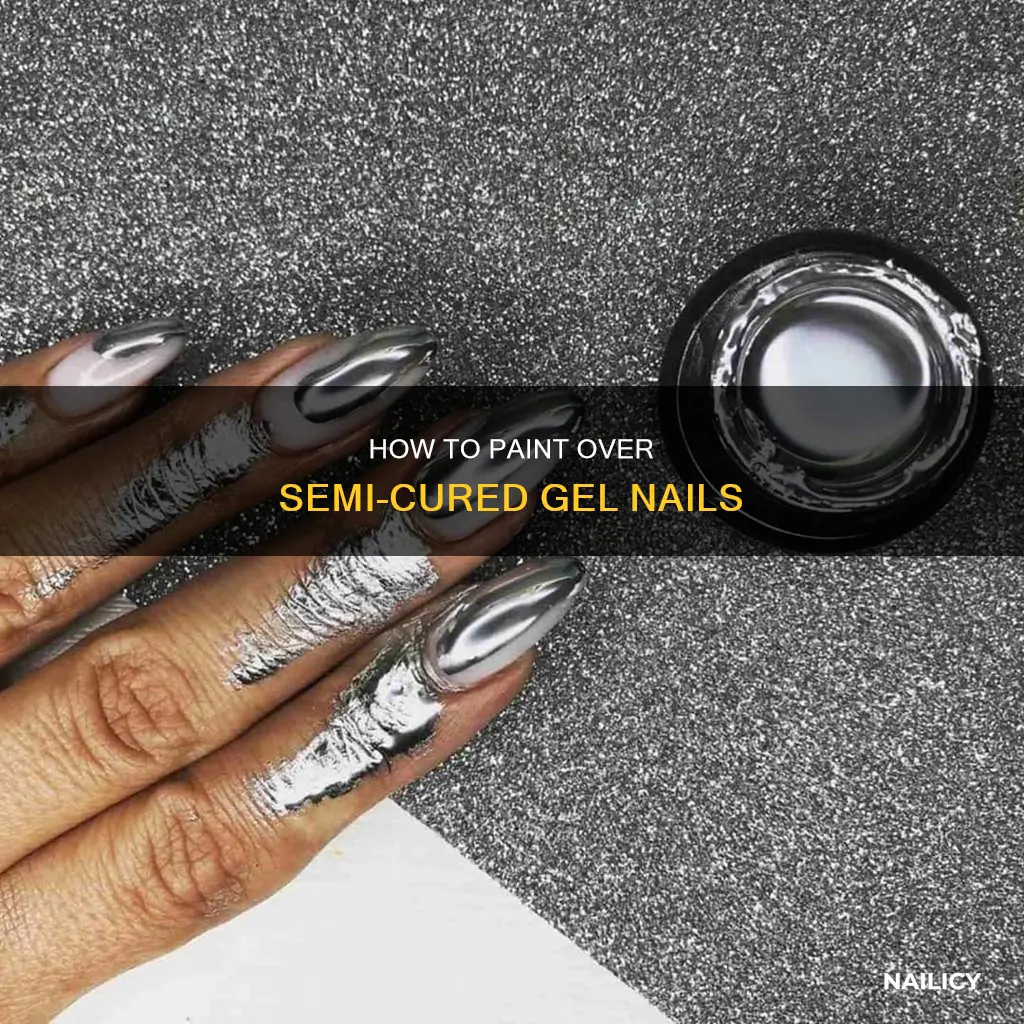 can you paint over semi cured gel nails