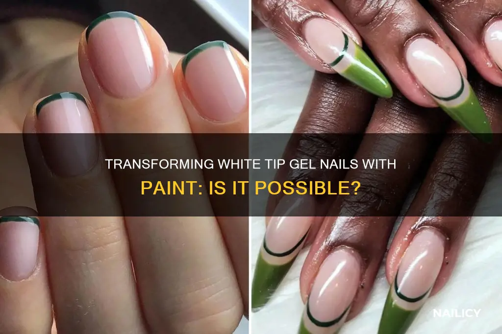 can you paint over white tip gel nails