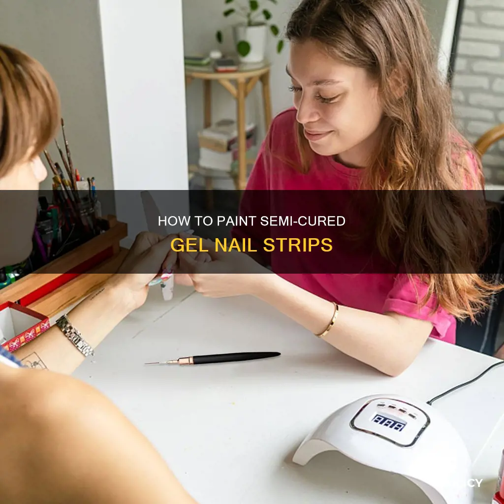 can you paint semi cured gel nail strips