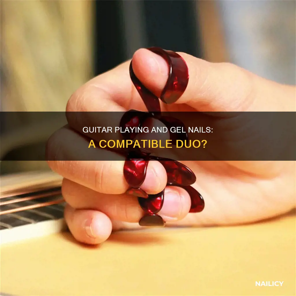 can you play guitar with gel nails