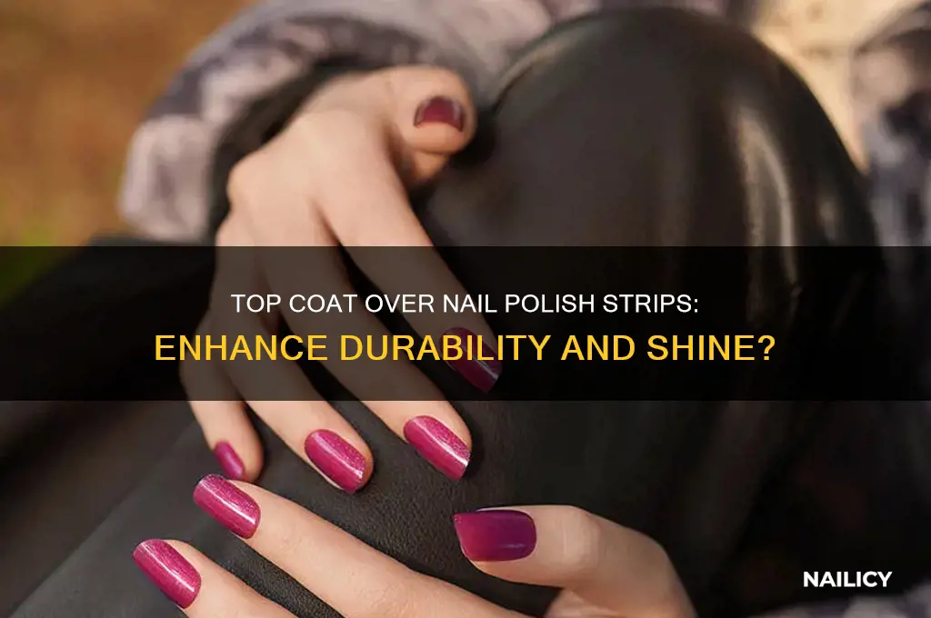 can you put a top coat over nail polish strips