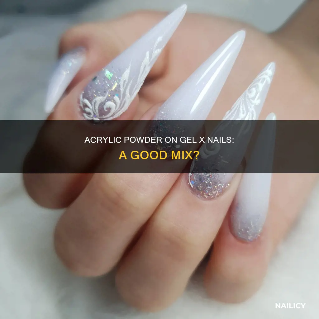 can you put acrylic powder on gel x nails