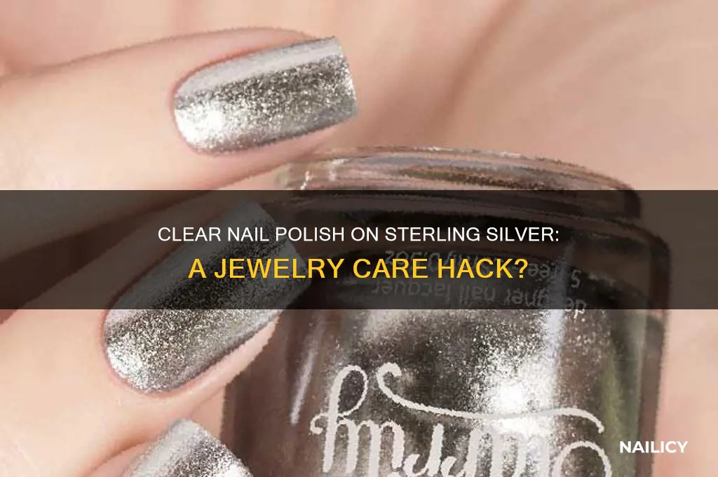 can you put clear nail polish on sterling silver