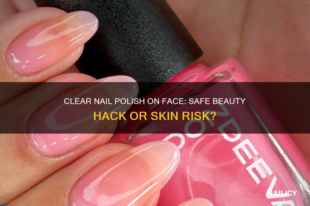 can you put clear nail polish on your face