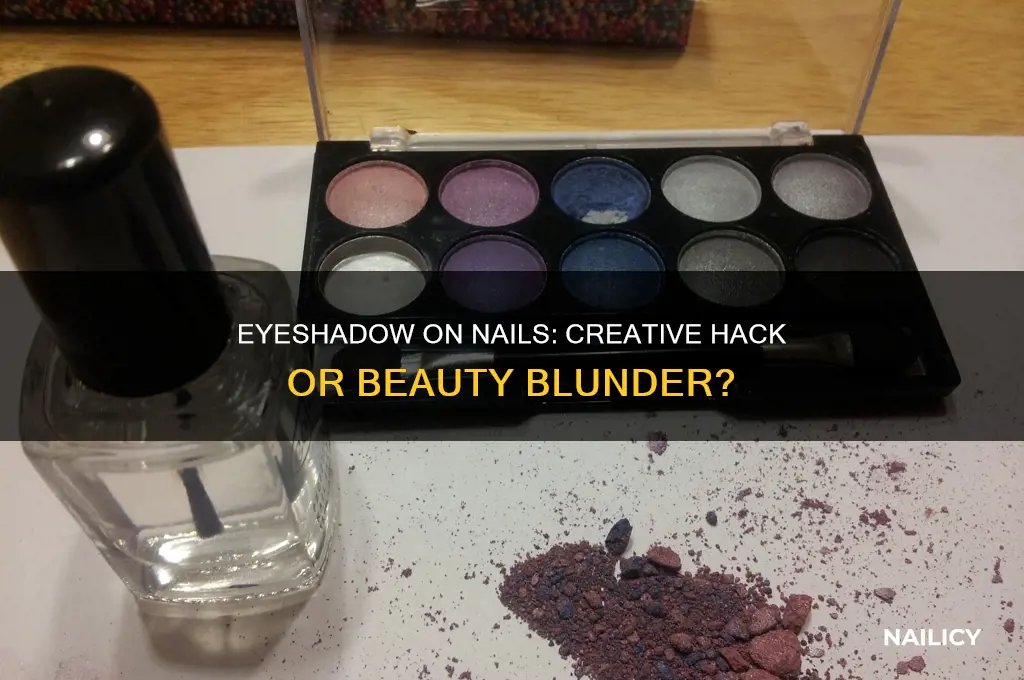 can you put eyeshadow on nail polish