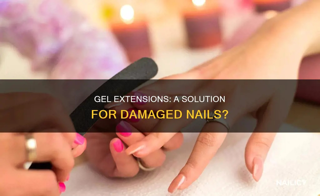 can you put gel extensions on damaged nails