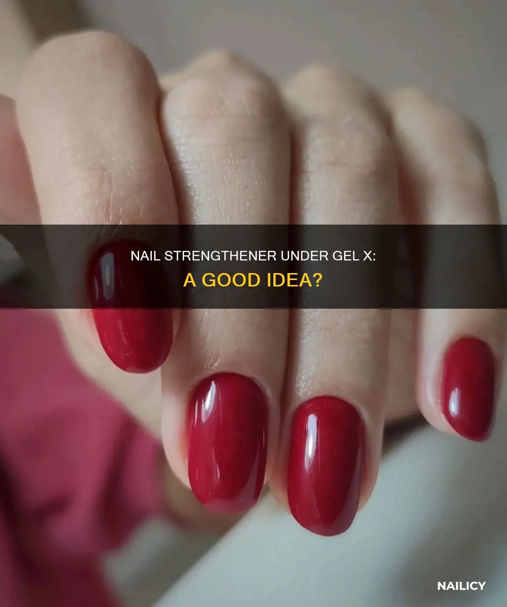can you put nail strengthener under gel x