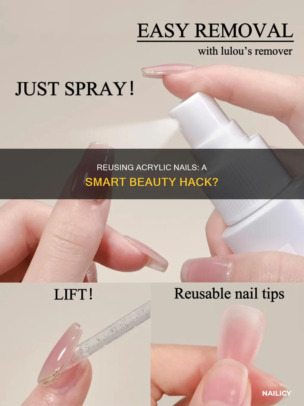 can you remove and reapply acrylic nails