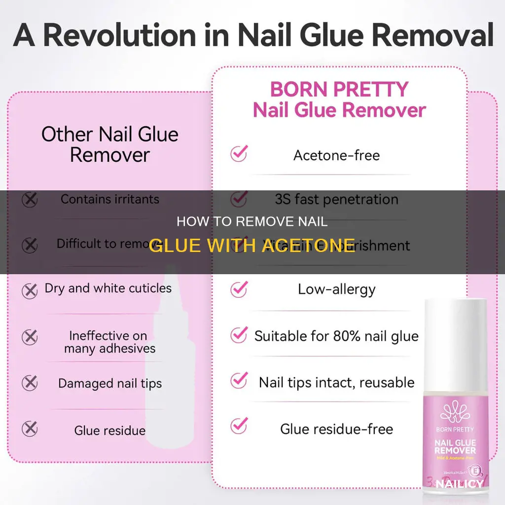 can you remove nail glue with acetone