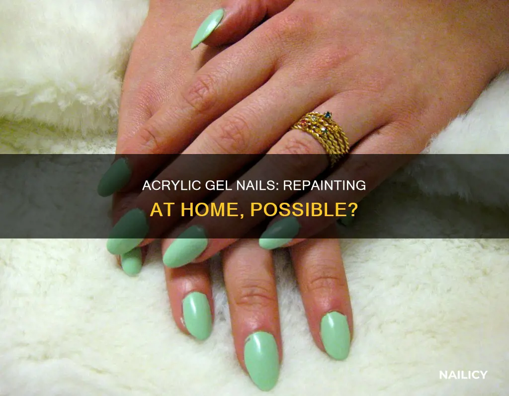 can you repaint acrylic gel nails at home