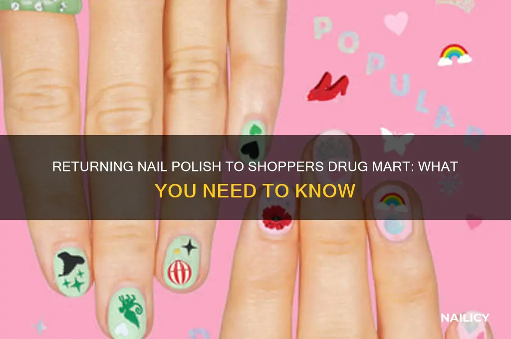 can you return nail polish to shoppers drug mart