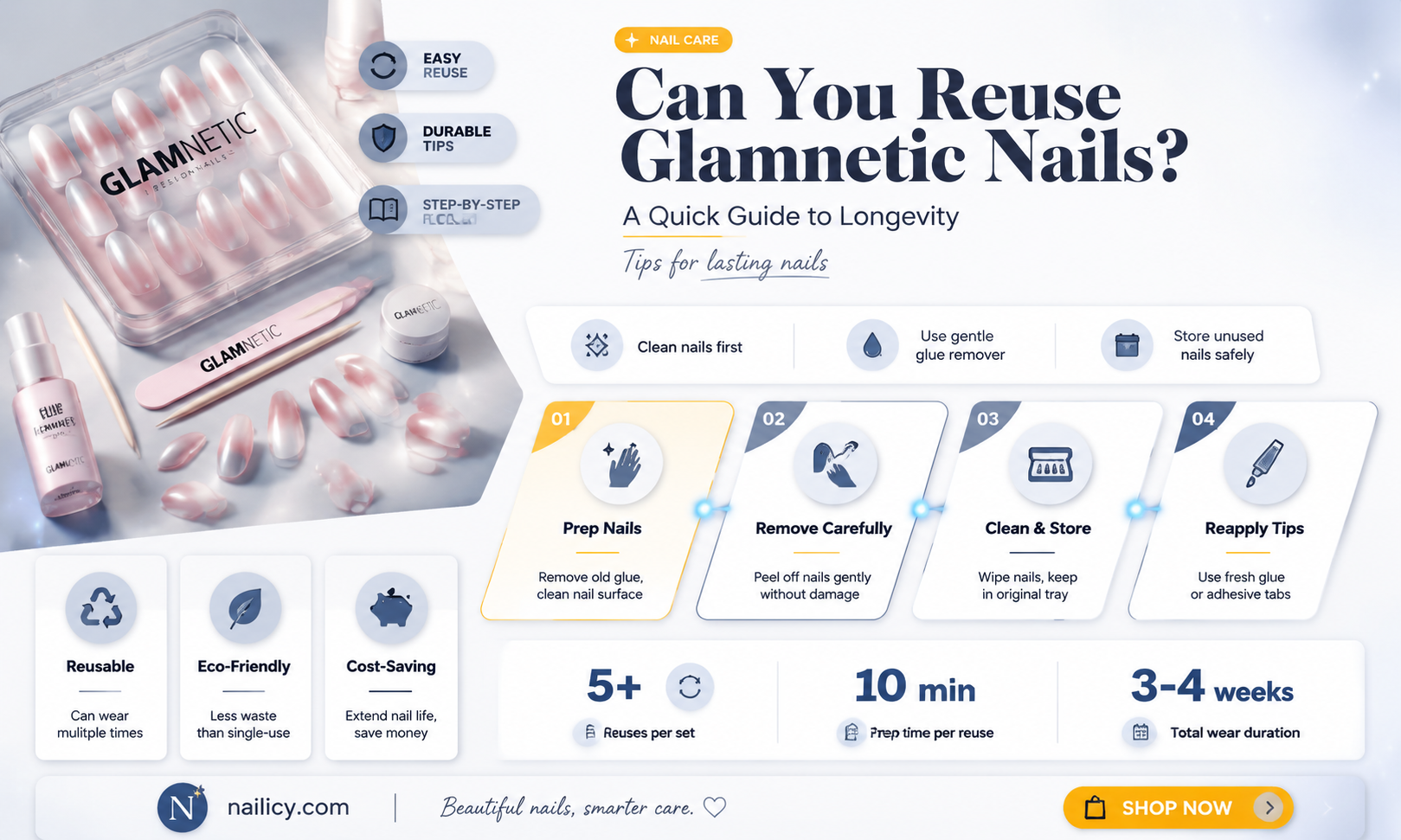 are glamnetic nails reusable