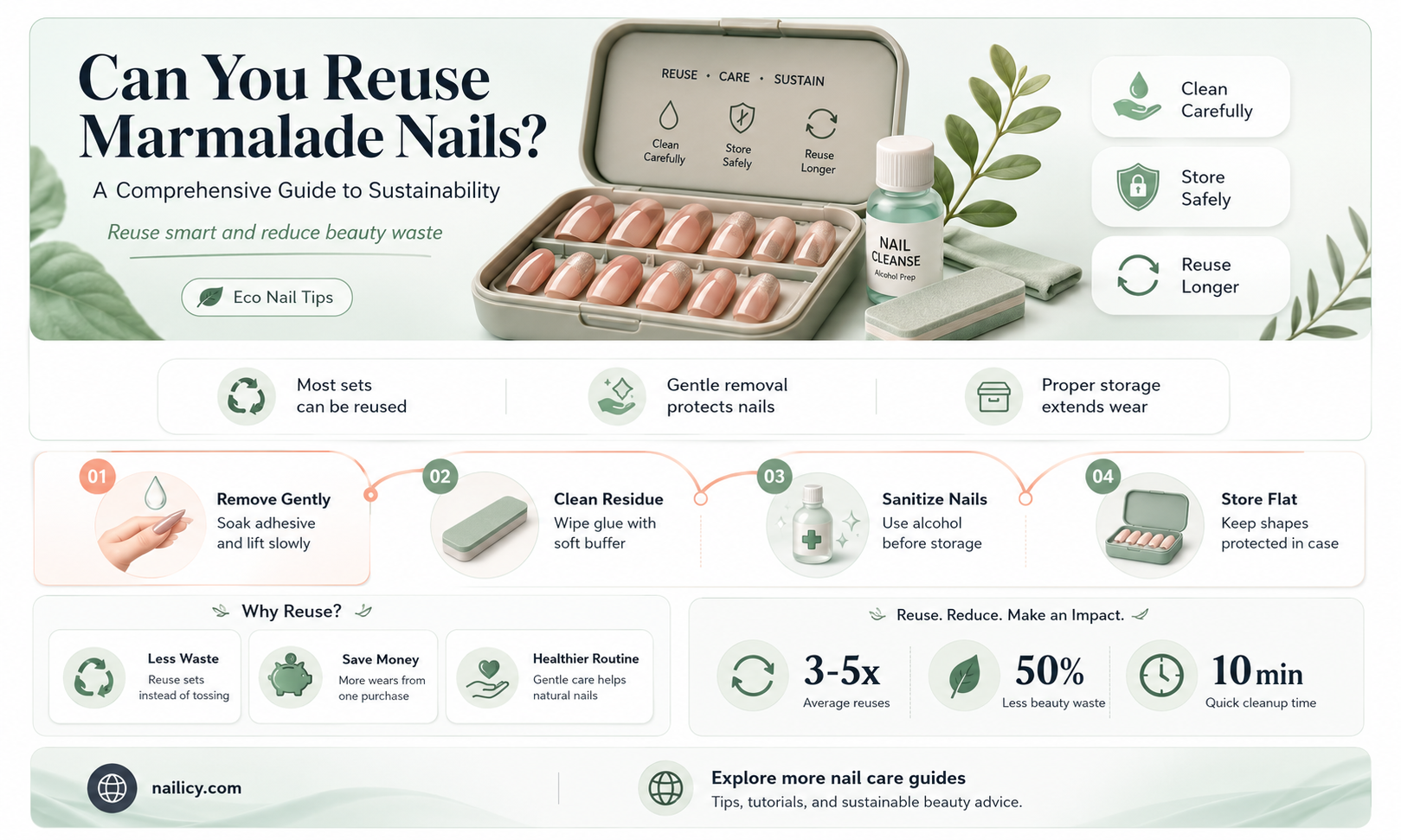 are marmalade nails reusable