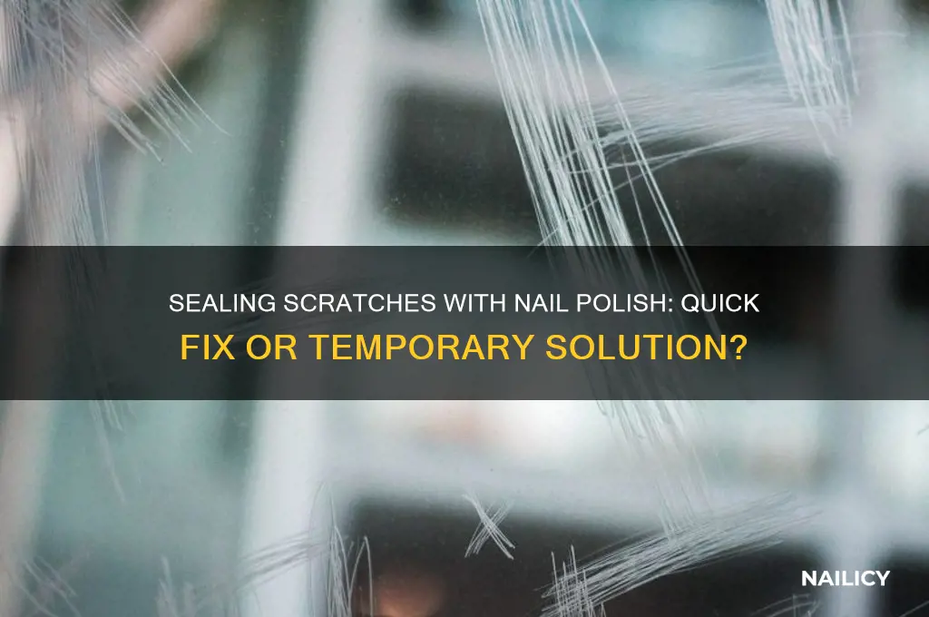 can you seal a scratch with nail polish