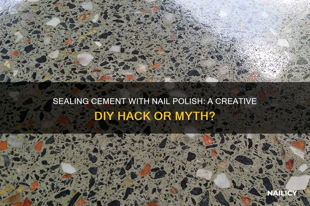 can you seal cement with nail polish