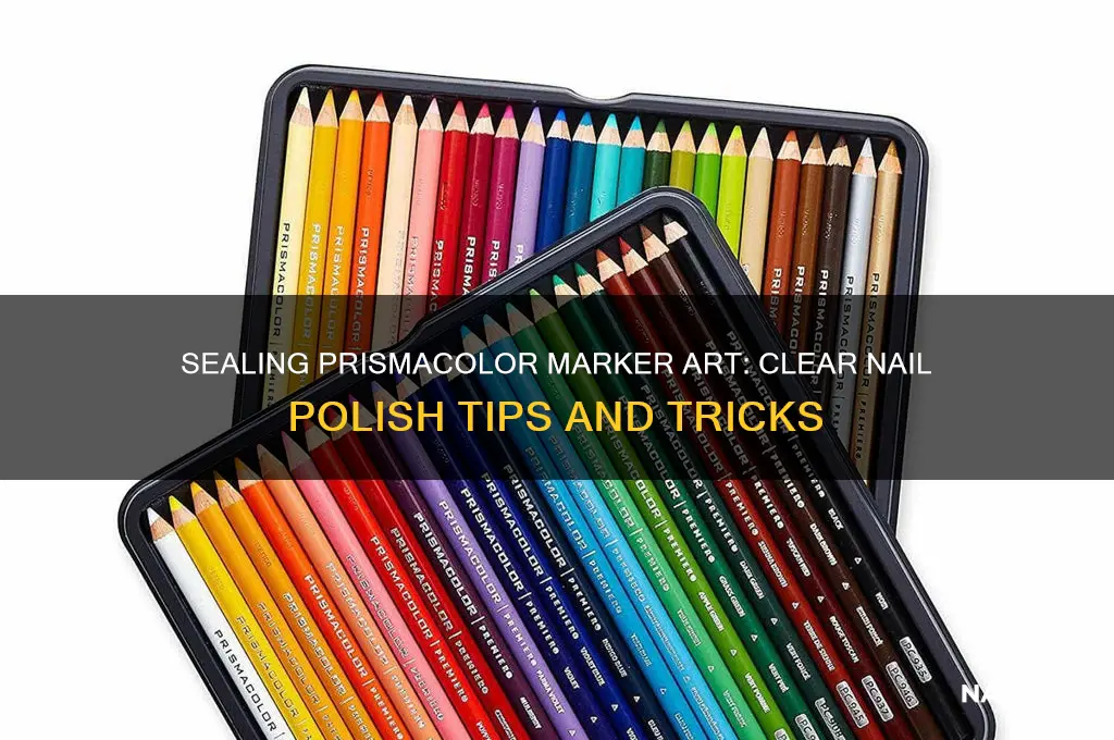 can you seal prismacolor marker with clear nail polish