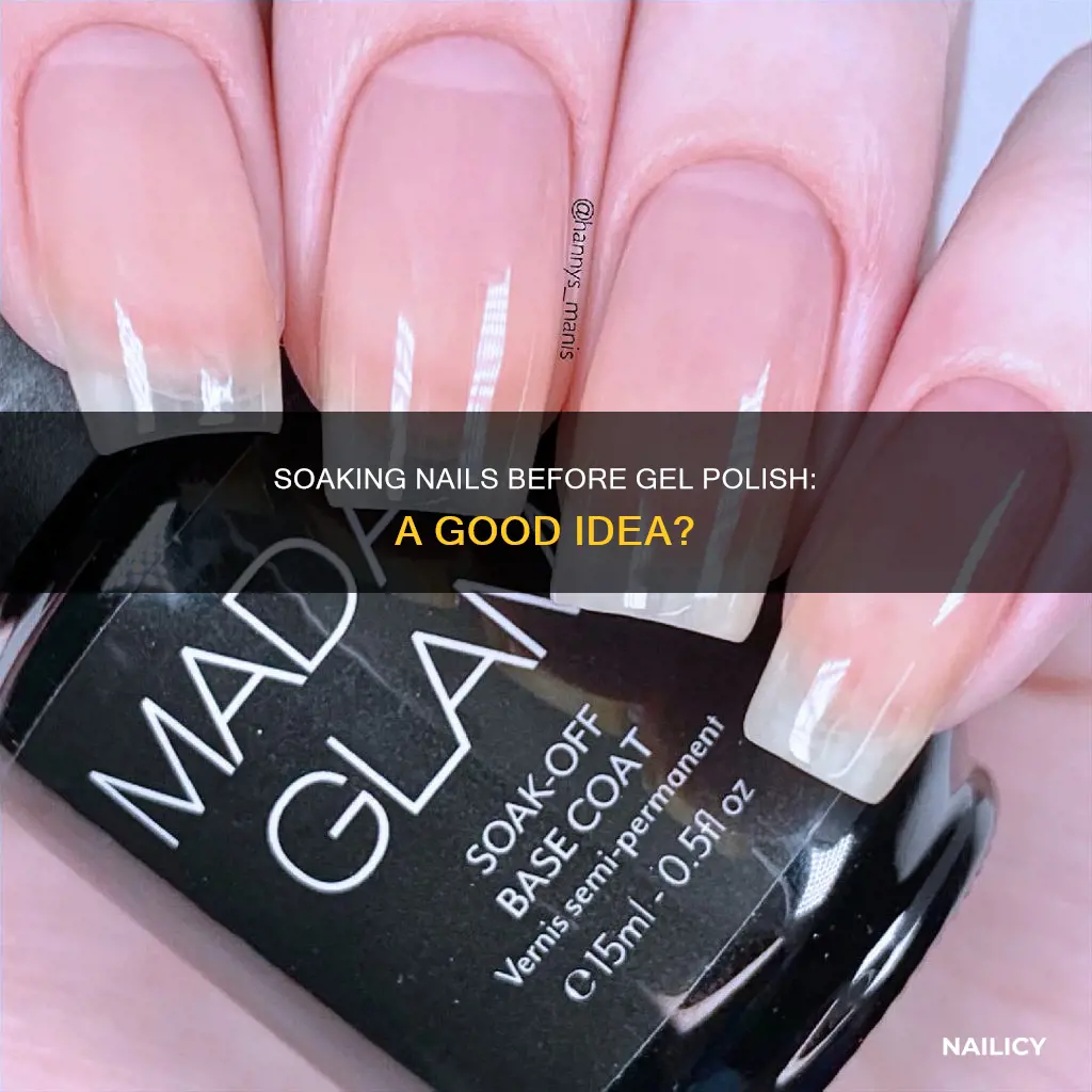 can you soak nails before gel polish
